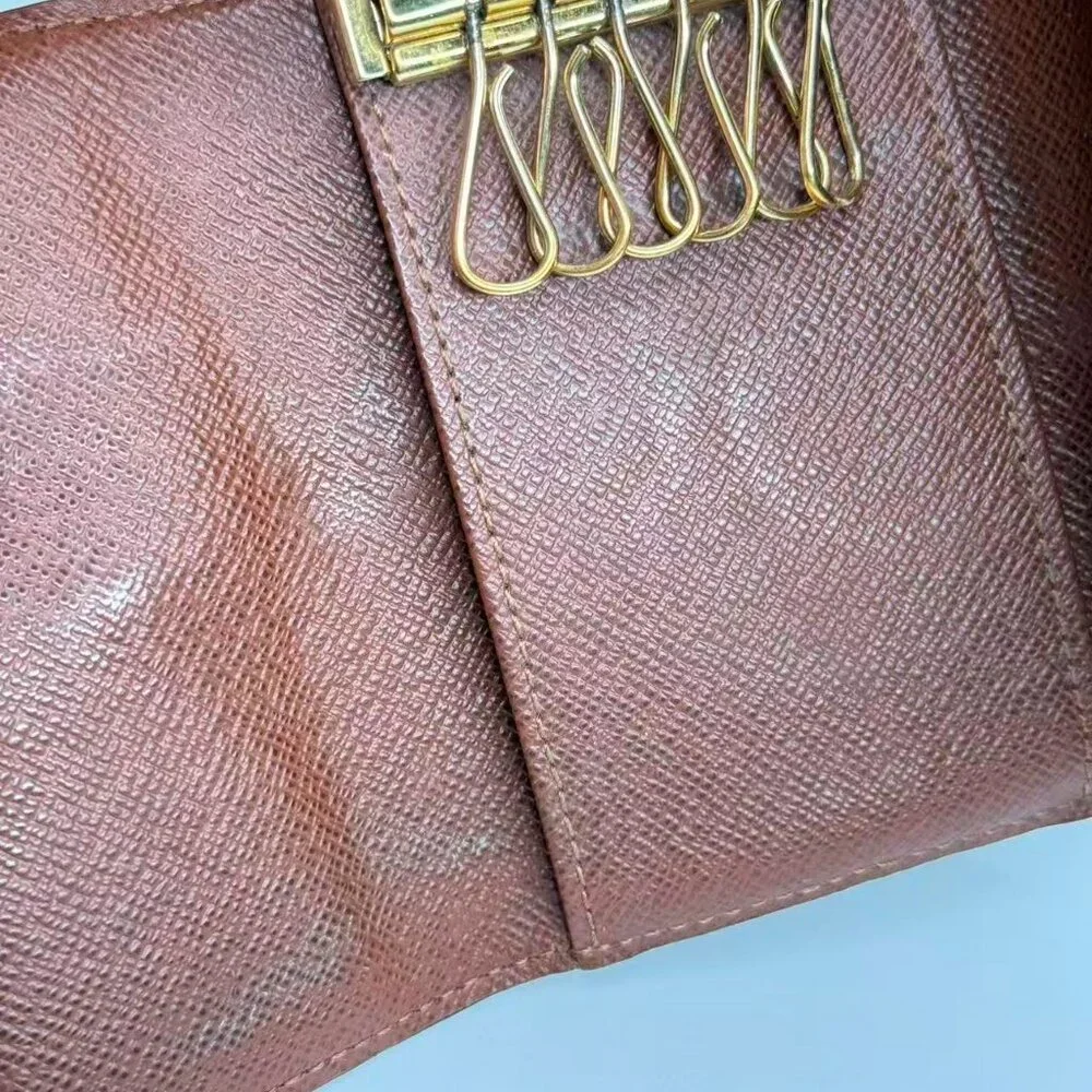 Louis Vuitton Monogram Canvas Keychain with Classic Gold Hardware